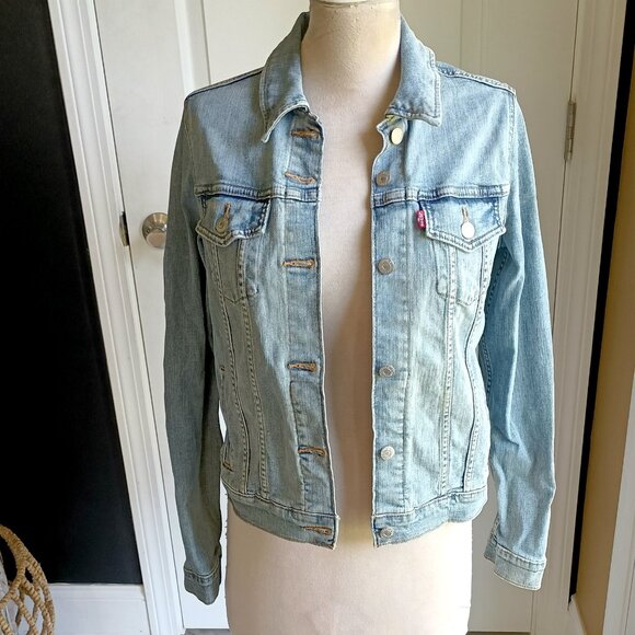 LEVI'S EX BOYFRIEND TRUCKER DENIM JACKET - Picture 4 of 8